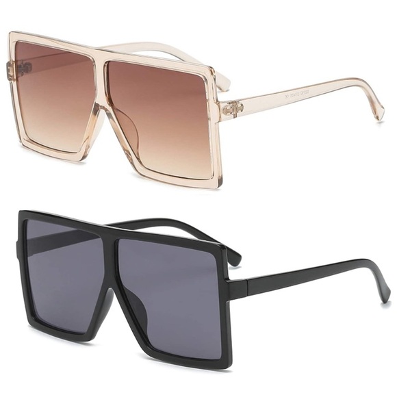 Square Oversized Sunglasses -2Pack